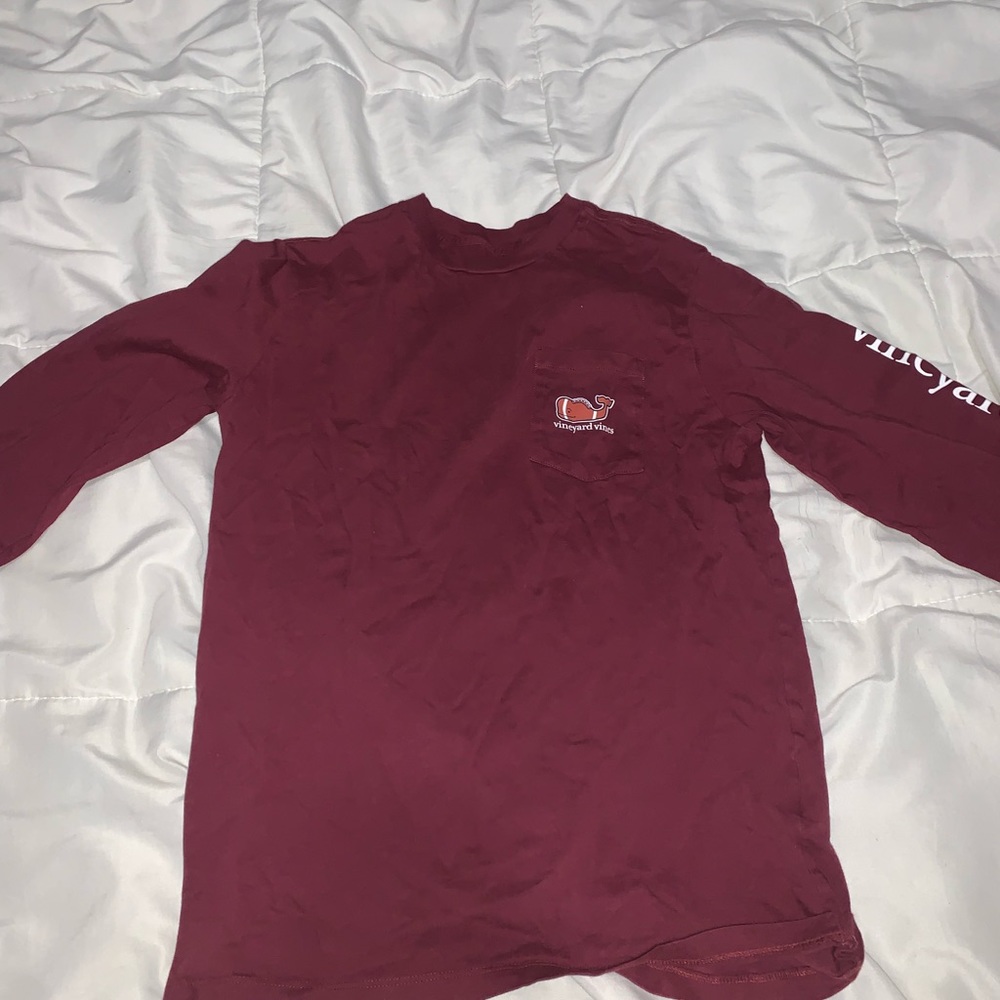 It is a vineyard vines football long sleeve.